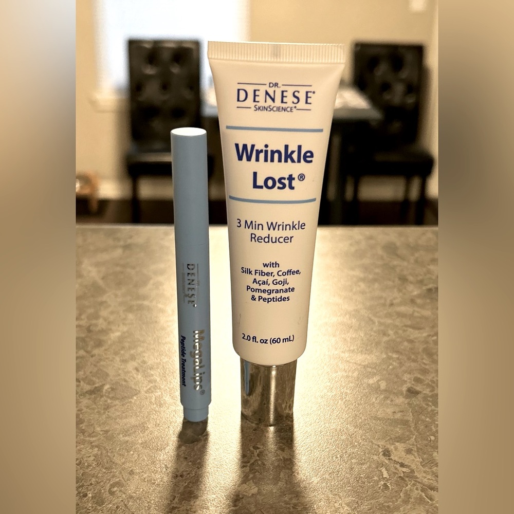 RARE Dr. Denese Wrinkle Lost Wrinkle Reducer 2oz SUPER SIZE + MEGA LIPS NEW